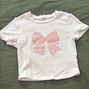 Garage stormi bright white bow tee